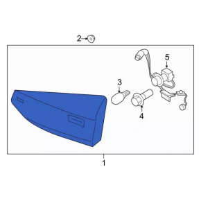 Right inner tailgate light for Ford Fusion mk5 17-18 halogen