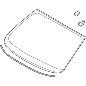 Ford Fusion mk5 17-20 windshield for rain sensor, camera, heated camera and wipers