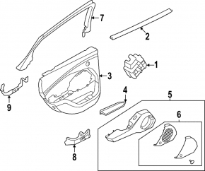 Door frame inner rear right Ford Mustang Mach-E 21-23