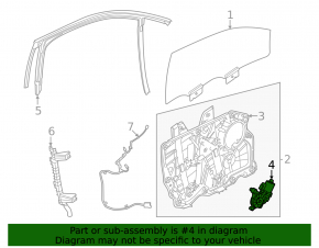 Front Left Window Motor Ford Mustang Mach-E 21-23