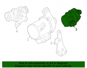 Auxiliary cooling pump BMW 3 GT F34 14-19 N55