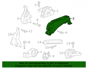 Engine bracket right Chevrolet Malibu 13-14 2.4 hybrid