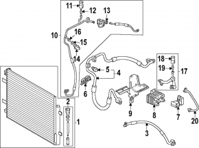 Bracket for air conditioning system cooler Volkswagen ID.4 21-23