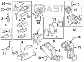 Gearbox shifter cover Jeep Compass 11-16 type 2