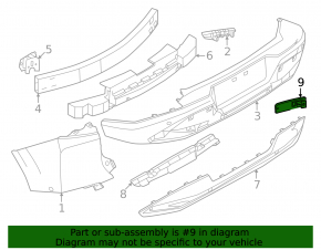 Rear bumper reflector left Nissan Murano 25-26