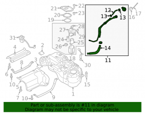 Fuel filler neck Hyundai Tucson 16-21
