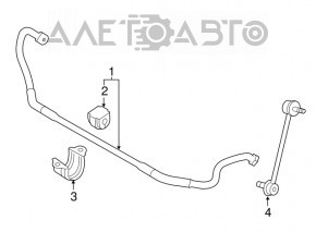 Front stabilizer bar mounting bracket left BMW 3 F30 12-18