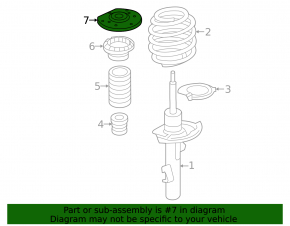 Front left shock absorber support Volvo S60 11-18