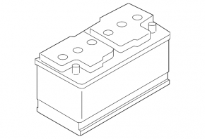 Battery 12v Volvo XC90 16-22 80Ah 730A Euro AGM +-Reverse EXIDE