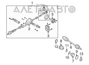 Rear differential gearbox Subaru Outback 10-14 VA2RGT 2.5 3.6 109k