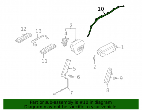 Right side curtain airbag for the Audi E-Tron 19-23