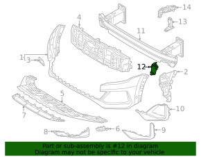 Front bumper reinforcement bracket left Audi Q8 24-26