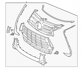 Radiator grille assembly Lexus GS 16-19 F Sport, rest