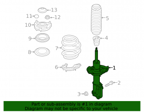 Shock absorber front left Hyundai Ioniq 19-22 HEV