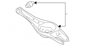 Lower arm under spring rear right VW Golf 15-21