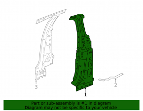 Honda Accord 13-17 right center pillar