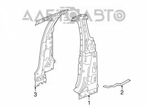 Honda Accord 13-17 right center pillar