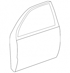 Bare front left door for Toyota Highlander 2001-2007