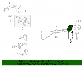 Rear right door lock Lexus RX350 RX450h 16-22
