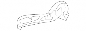 Lexus ES 19-26 passenger seat control trim panel, black