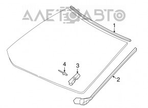 Windshield molding left Lexus ES300h ES350 13-18
