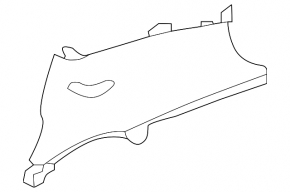 Nissan Leaf 11-12 right rear pillar trim, gray