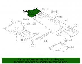 Underbody protection front left Audi Q5 80A 18-24