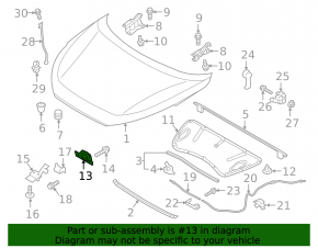 Hood Lock Hyundai Tucson 16-21