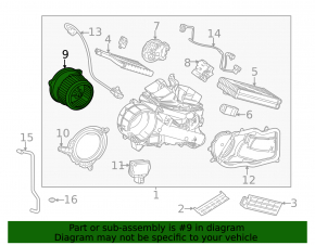 Motor fan rear heater Toyota Sienna 21-25