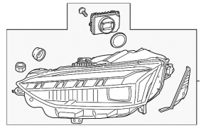 Right front headlight assembly for Audi A5 F5 20-25 Matrix LED
