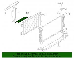 Lower left radiator deflector for Nissan Ariya 23-25