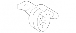 Bracket middle part of exhaust pipe right Porsche Panamera 14-16