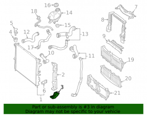 Radiator bracket lower left Mercedes GLC 16-22