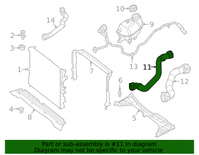 Cooling pipe lower Mercedes GLC 300/350e 16-19