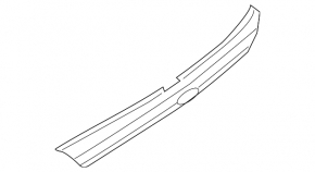 Ford Fiesta 11-19 4d trunk lid trim without camera, scratch