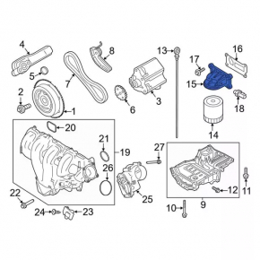 Oil filter housing Ford Ecosport 18-22 2.0
