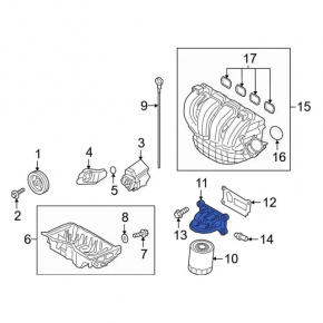 Oil filter housing Ford Ecosport 18-22 2.0