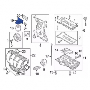 Oil filter housing Ford Ecosport 18-22 2.0
