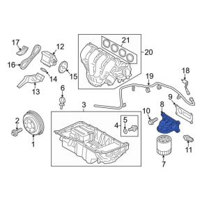 Oil filter housing Ford Ecosport 18-22 2.0