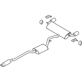 17-19 Lincoln MKC 2.0T Barrel Exhaust with Catalytic Converter