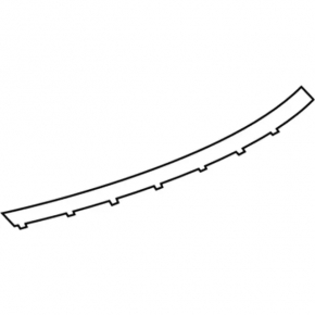 Upper rear bumper trim Ford Explorer 18-19 rest, structure, scratch, breakage of the fastener