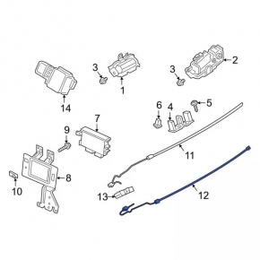 Ford Explorer 20 Foot Tailgate Opening Sensor - Lower