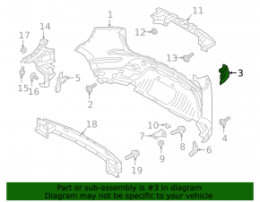 Right rear bumper mount for Land Rover Range Rover Evoque 19-23