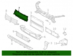 Upper radiator deflector for Land Rover Discovery Sport 2020-23, 2.0