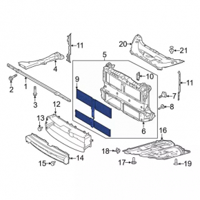 Ford Escape MK4 20-22 Radiator Shutters Separately