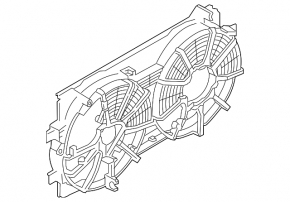Nissan Leaf 11-12 bare radiator shroud diffuser