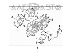 Nissan Leaf 11-12 bare radiator shroud diffuser