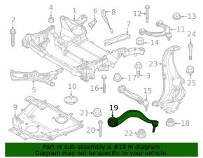 Lower control arm, front right, BMW 5 G60 24-26 AWD