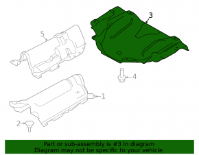 Heat protection for the trunk trough of the Volvo XC90 23-26 B5, B6