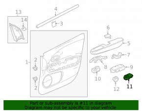 Front left window lift control Honda HR-V 16-22